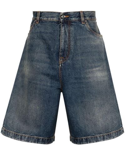 Etro Jeans-Shorts mit Pegaso-Stickerei - Blau