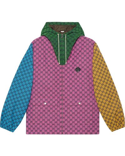 Gucci GG Multicolor Canvas Hooded Jacket