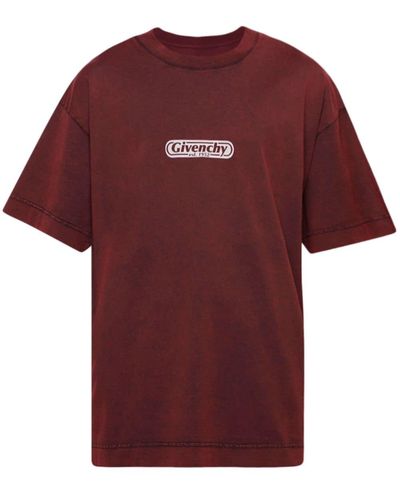 Givenchy Camiseta con logo estampado - Rojo