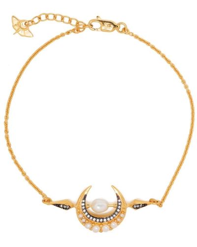 Missoma X Harris Reed Crescent Moon Pendant Bracelet - Metallic