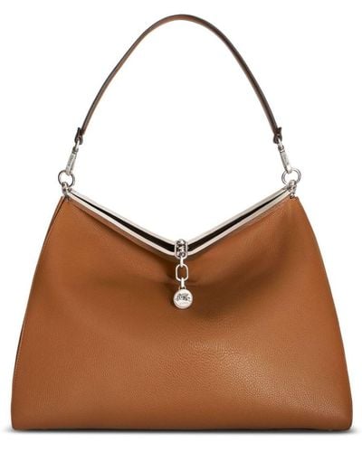 Etro Vela Leather Shoulder Bag - Brown