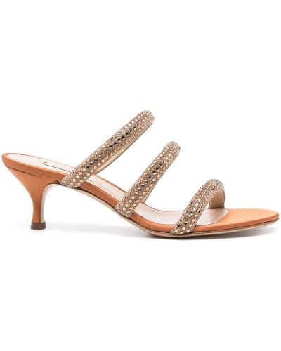 Casadei Stratosphere Mules, 65mm - Pink
