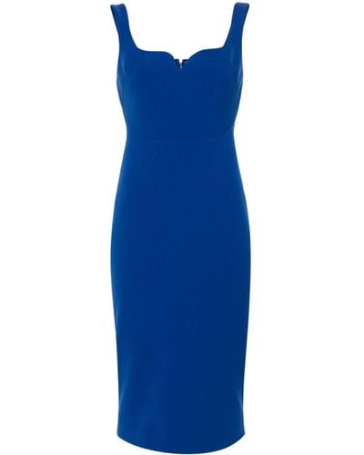 Victoria Beckham Victoria Beckham Sleeveless Fitted Dress Clothing - Blue