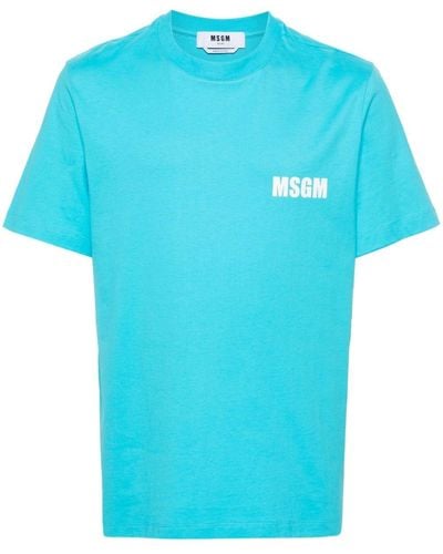 MSGM T-shirt con stampa - Blu