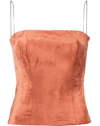 Forte Forte Haut à design en corset - Orange