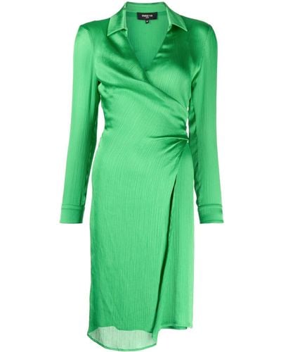 Paule Ka Midi-jurk Met Striksluiting Aan De Zijkant - Groen