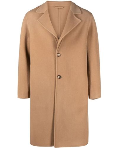 Lardini Long-sleeved Single-breasted Coat - Natural