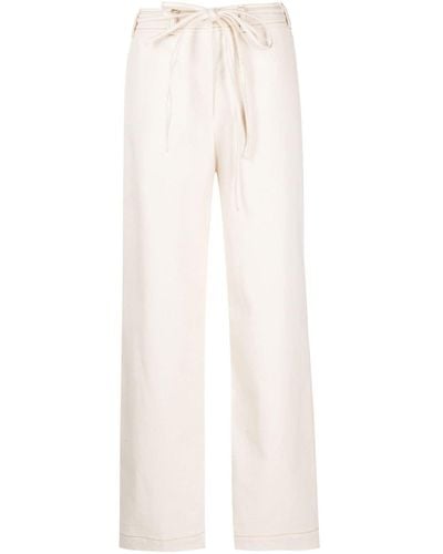 Rejina Pyo Jeans Cyrus con nodo - Bianco