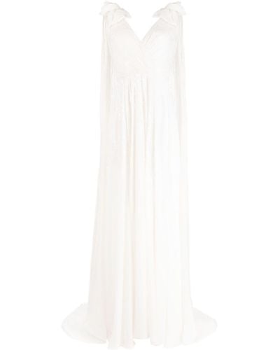 Jenny Packham Alma Pleated Sequin Bridal Gown - White