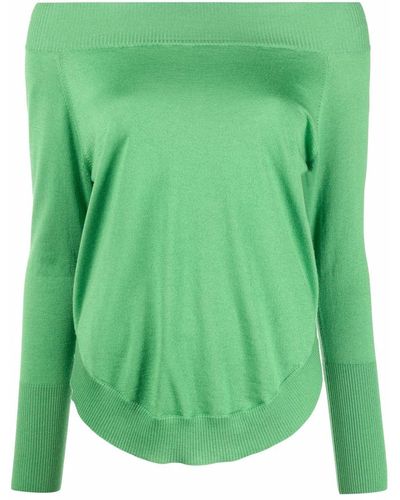 Wild Cashmere Top con hombro descubierto - Verde