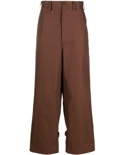 KENZO Three-pocket Straight-leg Trousers - Brown