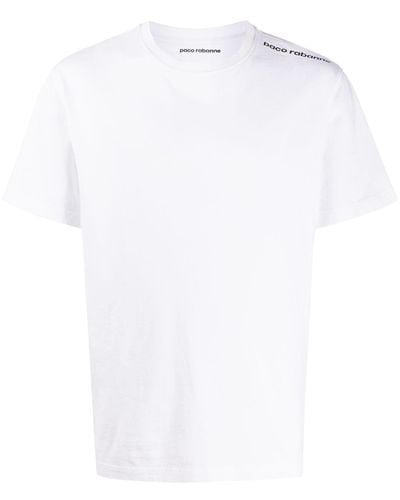 Rabanne Short Sleeve Logo Print T-shirt - White