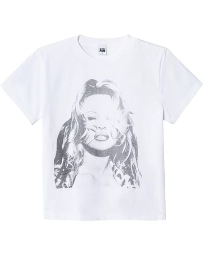 RE/DONE X Pamela Anderson Katoenen T-shirt - Wit
