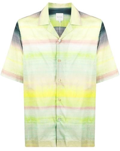 Paul Smith Camisa Untitled Stripe - Amarillo