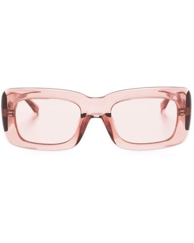 The Attico Marfa Sonnenbrille mit eckigem Gestell - Pink