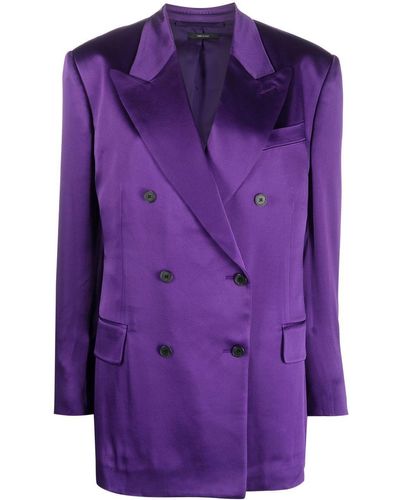 Tom Ford Double-breasted Button-fastening Jacket - Purple
