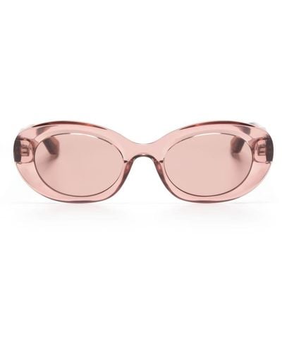 Longchamp Sonnenbrille mit ovalem Gestell - Pink
