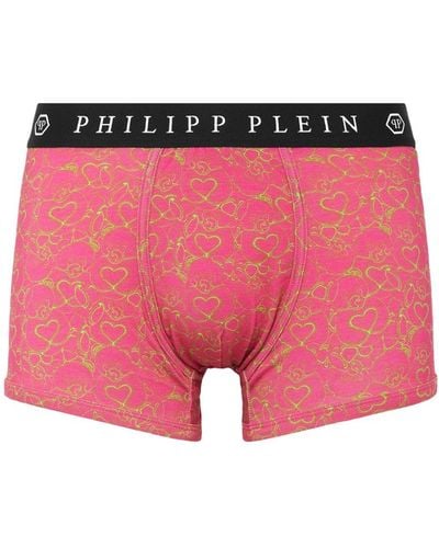 Philipp Plein Teddy-print Boxers - Pink