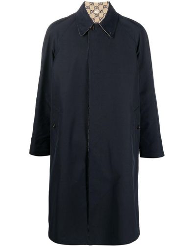 Gucci Reversible Collared Coat - Blue