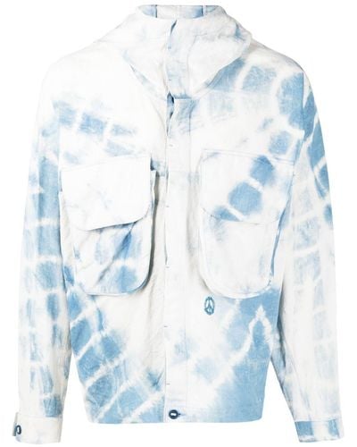 STORY mfg. Forager Tie-dye Hooded Jacket - Blue