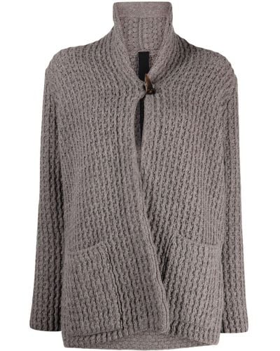 Forme D'expression Chunky-knit Virgin Wool Cardigan - Brown