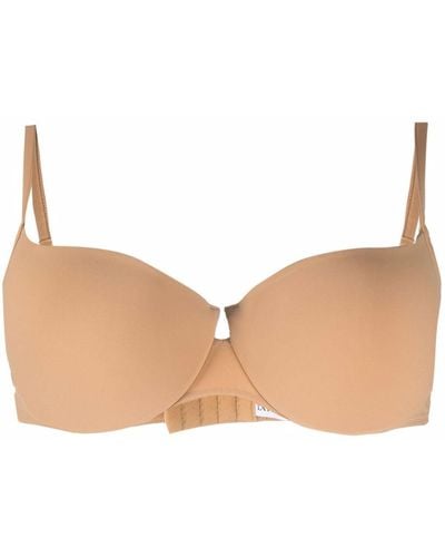 Push-up Bra in beige Lycra with embroidered tulle - La Perla - Russia