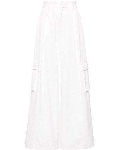 Cynthia Rowley Marbella Wide-leg Cargo Trousers - White