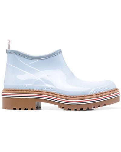 Thom Browne Stripe-trim Ankle Boots - White