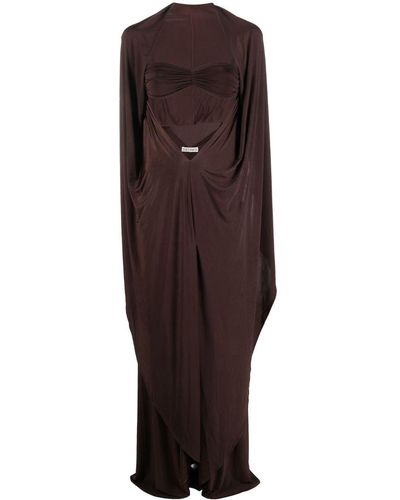 Siedres Erya Cut-out Jersey Long Dress - Brown