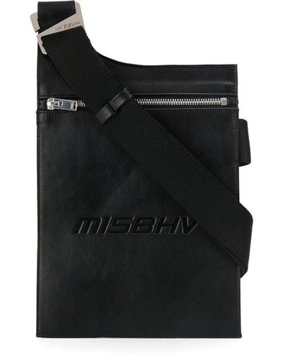 MISBHV Embossed Logo Envelope Shoulder Bag - Black