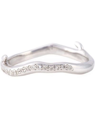 Shaun Leane Sterling Silver Cherry Blossom Diamond Branch Ring - White