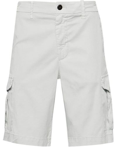 Eleventy Straight-leg Twill Cargo Shorts - White