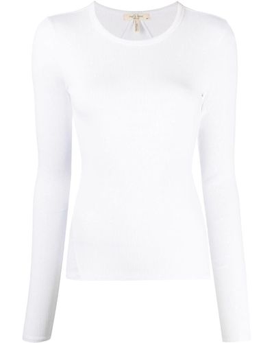Rag & Bone Long-sleeved Organic-cotton Top - White