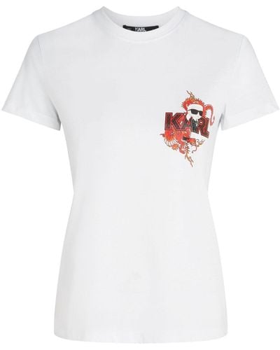 Karl Lagerfeld Year Of The Dragon Ikonik T-shirt - White