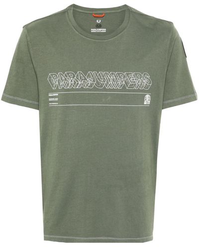 Parajumpers Silas T-Shirt mit Logo-Print - Grün