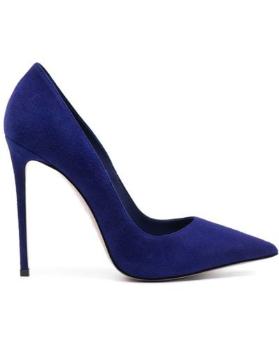 Le Silla Eva 120mm Suede Court Shoes - Blue