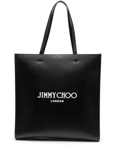 Jimmy Choo N/s Logo-print Tote Bag - Black