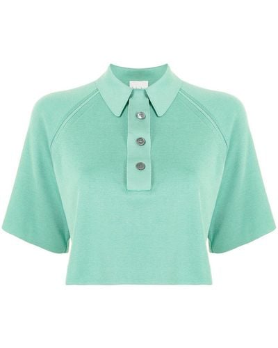 Forte Forte Cropped Polo Top - Green