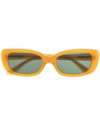Undercover Sonnenbrille mit ovalem Gestell - Gelb