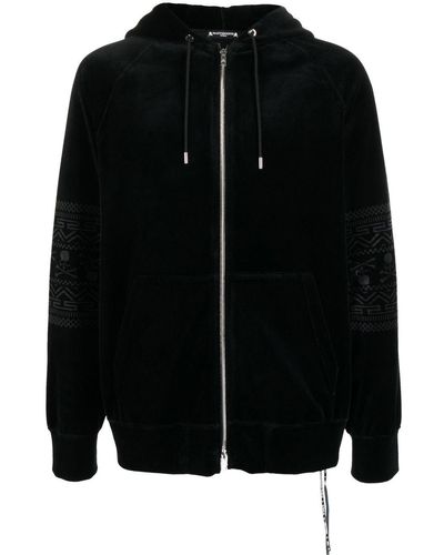 MASTERMIND WORLD Sudadera con capucha y franjas del logo - Negro