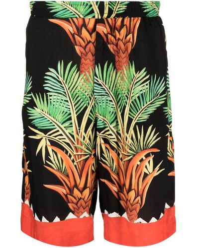 Endless Joy Date Palm Motif-print Bermuda Shorts - Green