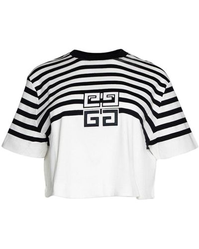 Givenchy 4g Logo-print Cropped T-shirt - Black