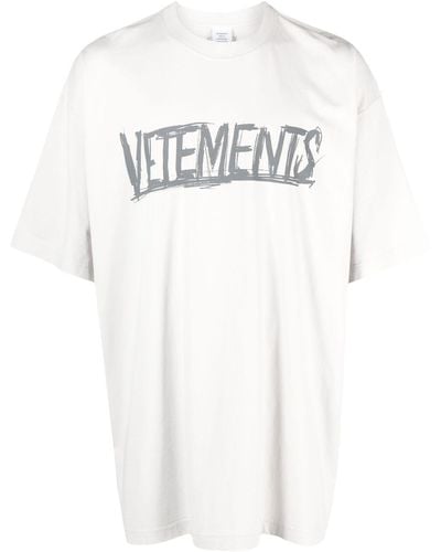 Vetements Camiseta con estampado gráfico - Blanco