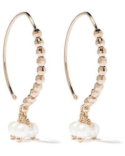 Mizuki 14kt Yellow Gold Sea Of Beauty Akoya Pearl Hook Earrings - Metallic
