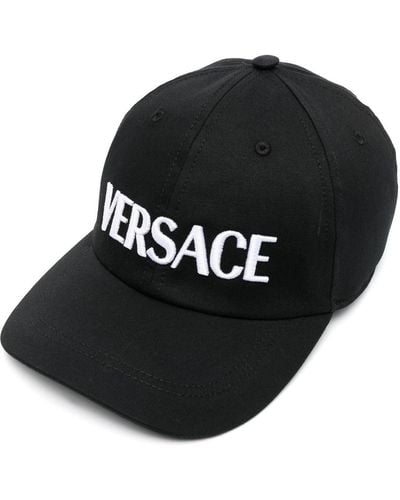 Versace Gorra con logo bordado - Negro