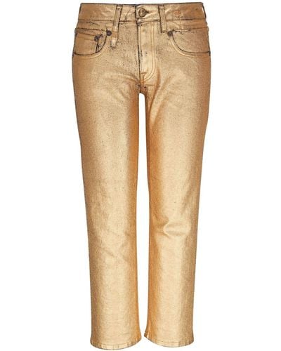 R13 Mid-rise Cropped Jeans - Natural