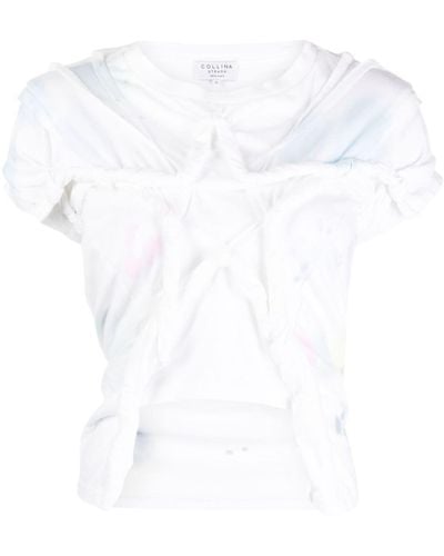 Collina Strada Camiseta Star con diseño retorcido - Blanco