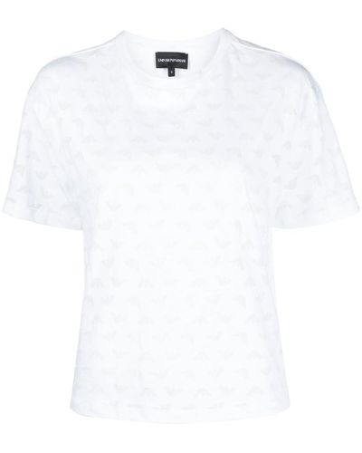Emporio Armani T-Shirt mit Logo-Print - Weiß