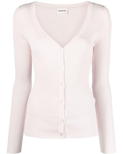 P.A.R.O.S.H. Cardigan a coste - Rosa