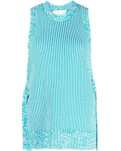 3.1 Phillip Lim Sleeveless Knitted Top - Blue